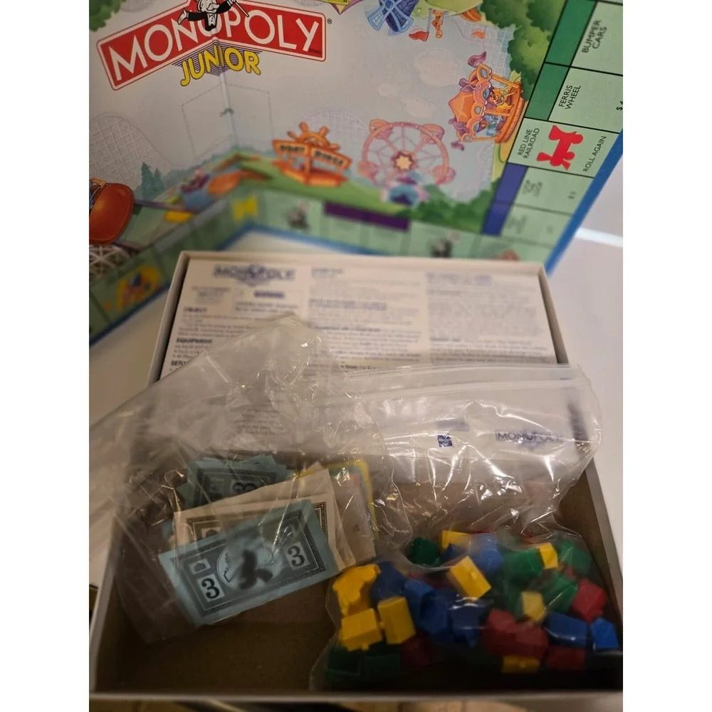 1999 Monopoly Junior Board Game Complete Parker Brothers Vintage Kids Family Gam